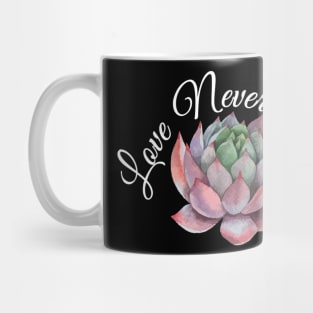 Love Never Fails Succulent Scriptural Mug